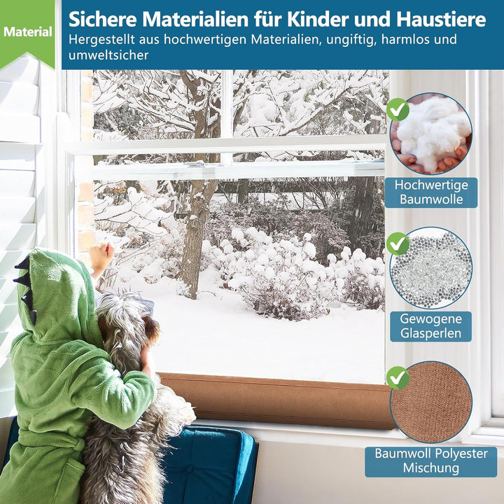 HooTown Zugluftstopper für türen, 97cm Schwerer Zugluftstopper tür Zugluftstopper Windstopper Türluf