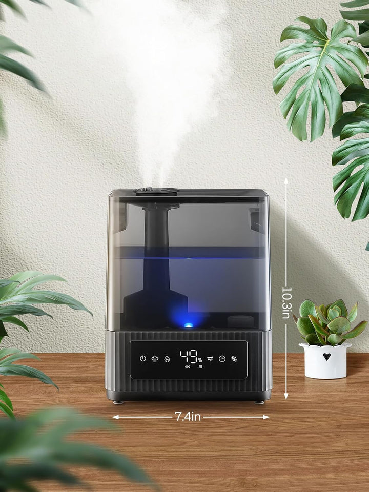 6L Luftbefeuchter für grosse Räume, Kaltnebel Leiser Humidifier für Kinderzimmer Schlafzimmer Pflanz