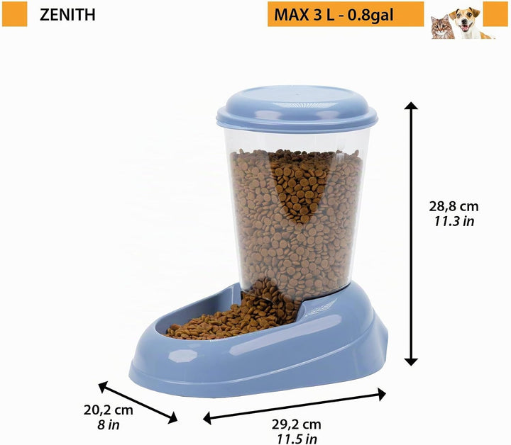 Ferplast Trockenfutter-Spender für Hunde und Katzen 3 Liter Zenith Praktischer Spender Futter-Spende