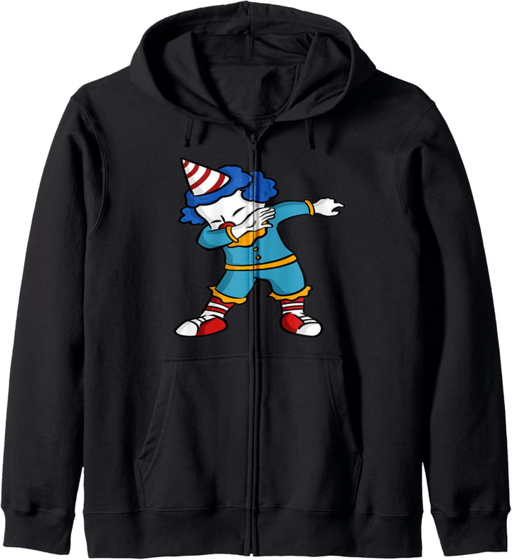 Lustiger Tupf-Clown. Kapuzenjacke