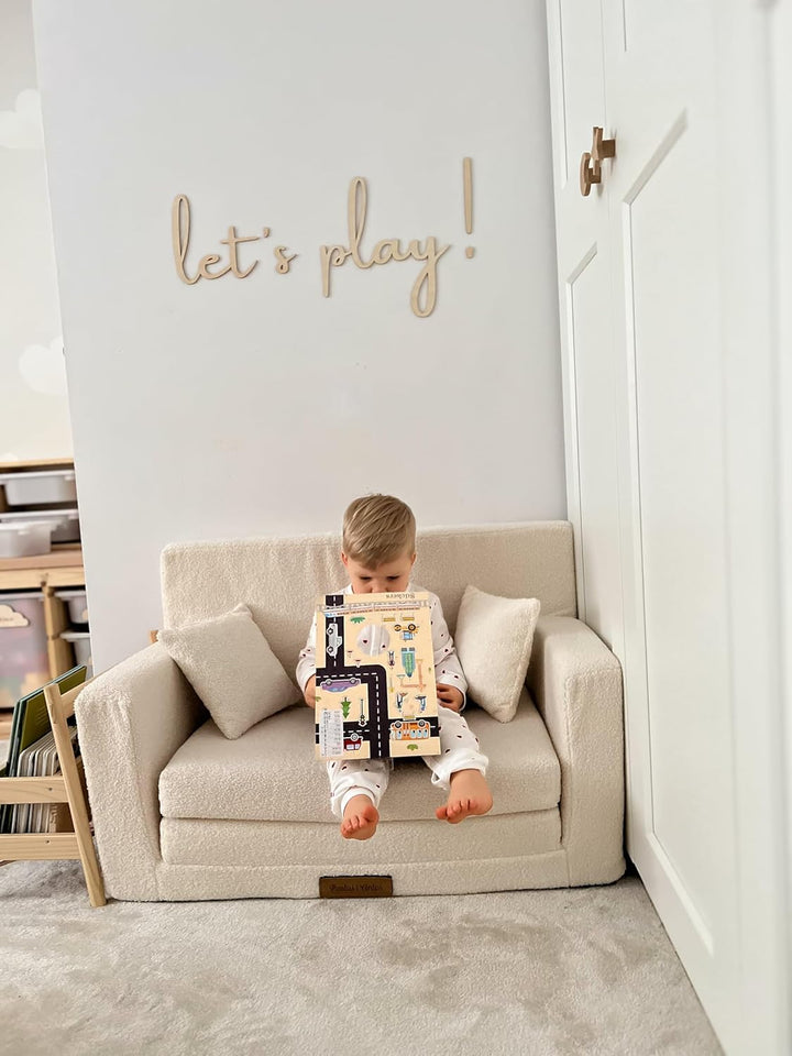 Flumi Personalisierte Kindercouch Kinder Sessel Sofa Schlafsofa jugendzimmer mit Gravur KINDERNAME S