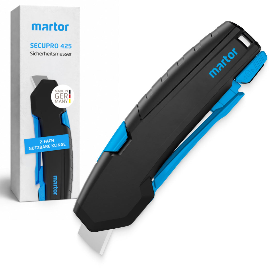 MARTOR Cuttermesser SECUPRO 425 I Sicherheitsmesser mit Zangengriff und automatischem Klingeneinzug