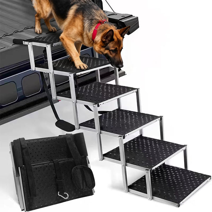 Hundetreppe Auto, 6-stufige Hundetreppe Grosse Hunde bis 70kg, Ideal für Grosse Hunde & ältere Tiere