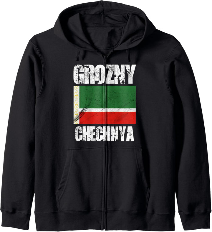 Grozny Chechnya, proud Chechen Flagge, Chechnya Kapuzenjacke