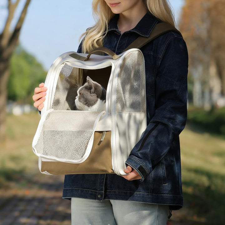 HundeRucksack & KatzenRucksack bis 10kg, Katzentransporttasche & Hundetragetasche, 600D Oxford, Stah