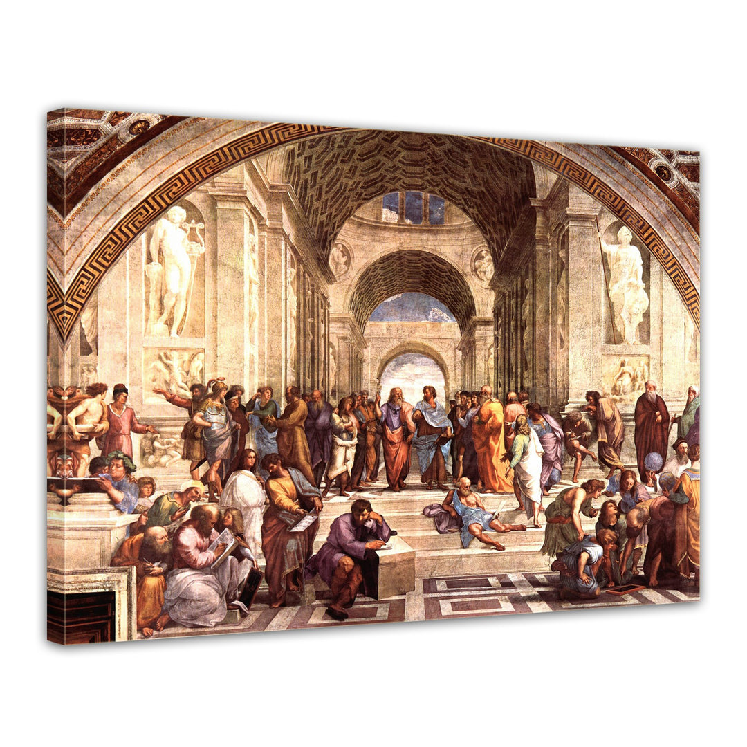 Bilderdepot24 Bild auf Leinwand | Raffael - Die Schule von Athen in 70x50 cm als Wandbild | Wand-dek