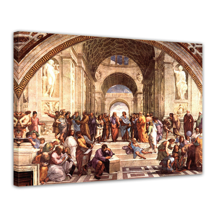Bilderdepot24 Bild auf Leinwand | Raffael - Die Schule von Athen in 70x50 cm als Wandbild | Wand-dek