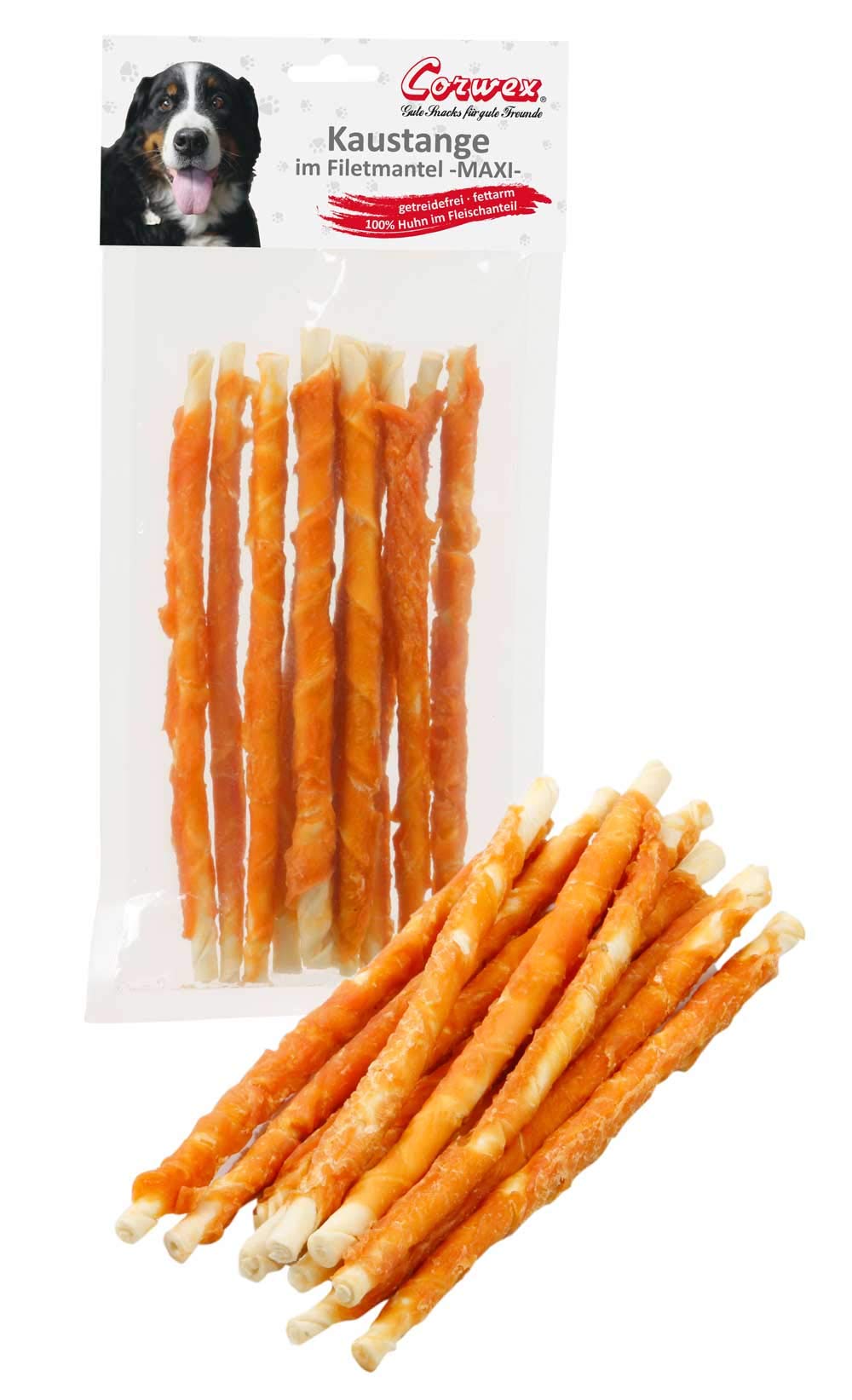 Corwex Hundesnack Kaustange im Filetmantel Maxi (4 x 300g) 300 g (4er Pack), 300 g (4er Pack)