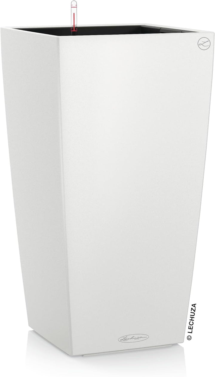 LECHUZA CUBICO Color 30 weiss 13130 Weiss 29.5x29.5x56.5 cm, Weiss 29.5x29.5x56.5 cm