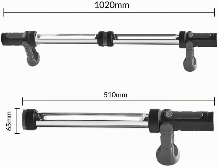 Maclean MCE230 COB LED XXL 2x Werkstattlampe Arbeitslampe Arbeitsleuchte Handlampe Magnet Haken Dual