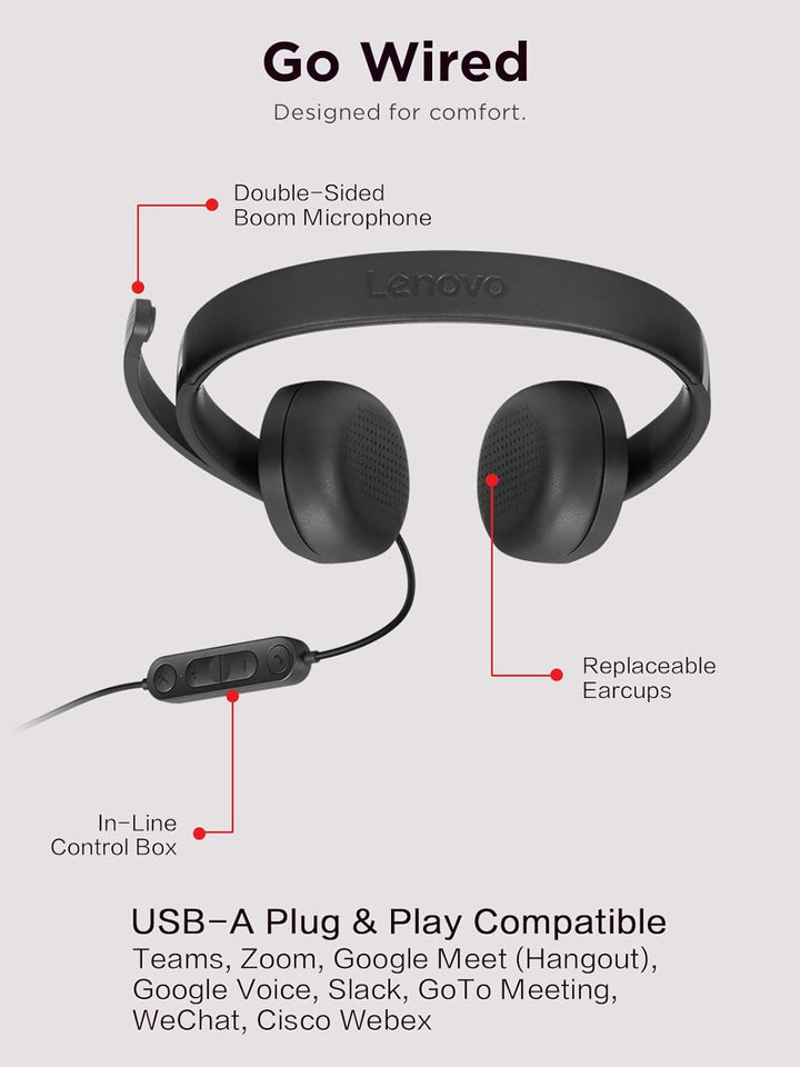 Lenovo Wired Stereo Headset G2