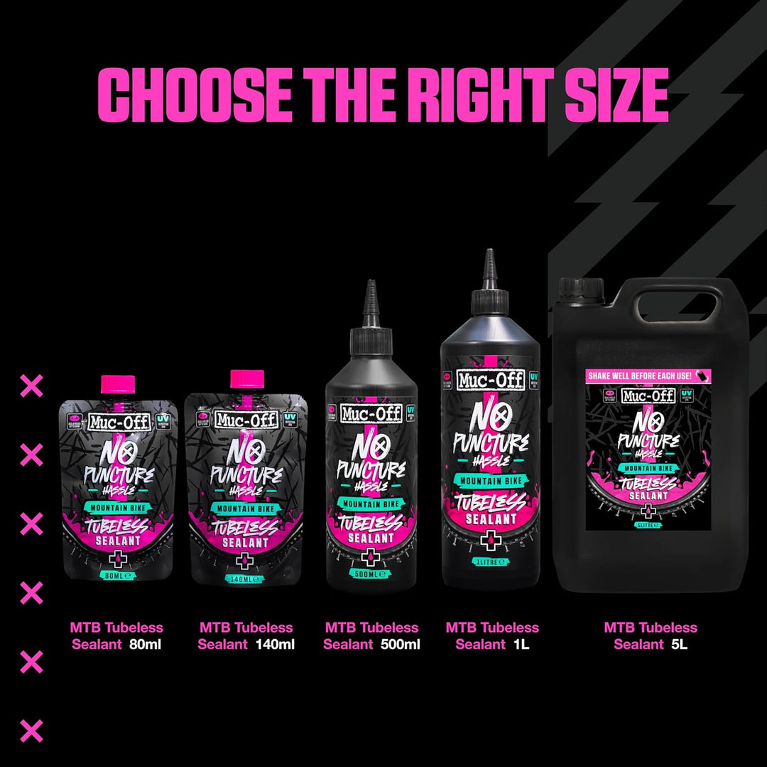 Muc-Off 822 Reifenpanne, Ärger 1L, Pink, 1 Liter Single, Single
