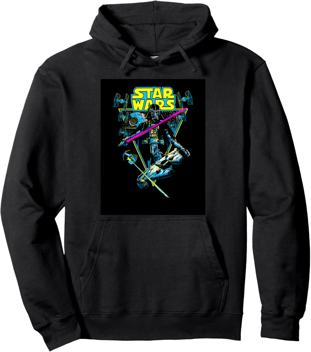 Star Wars Darth Vader Battle Vintage Retro Triangle Pullover Hoodie