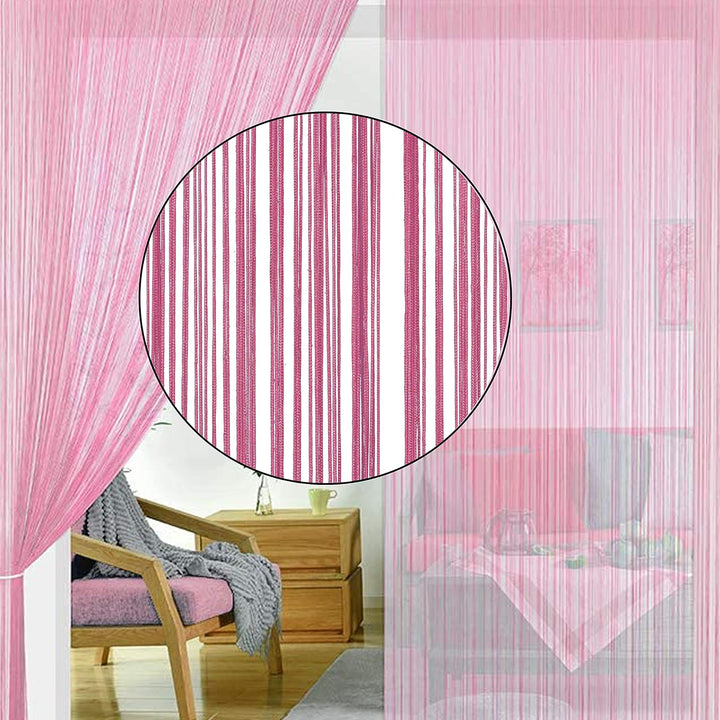 HSYLYM String Türvorhang Fensterdekoration Raumteiler Dekoration Einzelvorhang für Fenster 90x200cm