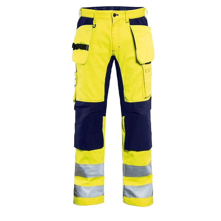 Blaklader 15521811 Hochsichtige Hose mit Stretch, Gelb/Marine, grootte C154 C154 Yellow / Navy Blue,