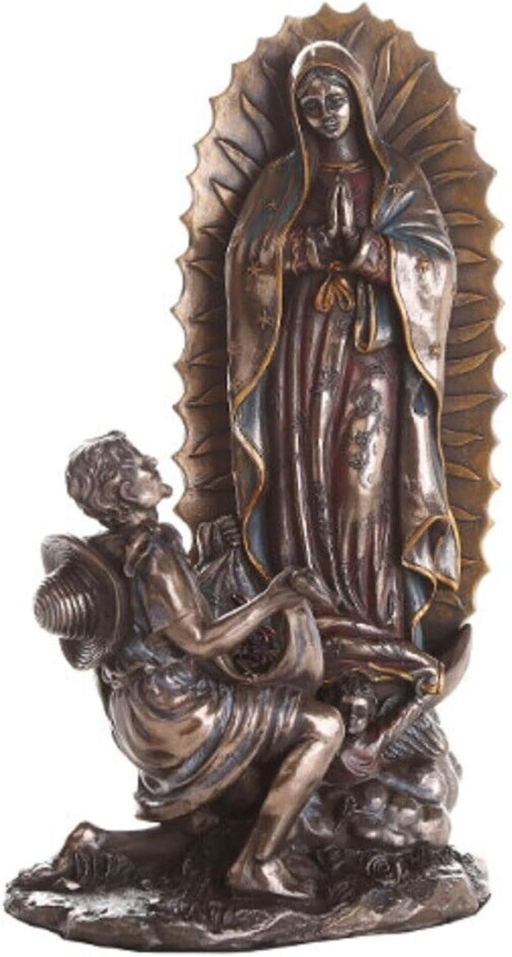 Pacific Giftware 10 Inch Our Lady of Guadalupe San St Juan Diego Saint Estatua Virgen Miracle Religi