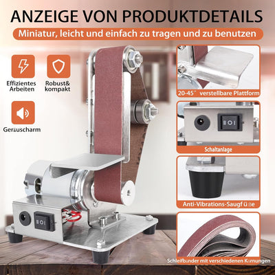 Elektrische Bandschleifer, Mini-Bandschleifer, multifunktionale Polierschleifmaschine Aluminiumlegie