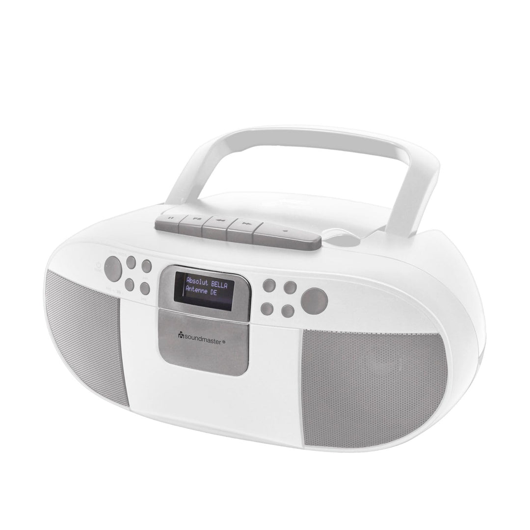 Soundmaster SCD7800 tragbares Digitalradio CD-Player Kassettenspieler Hörbuchfunktion DAB+ UKW-Radio