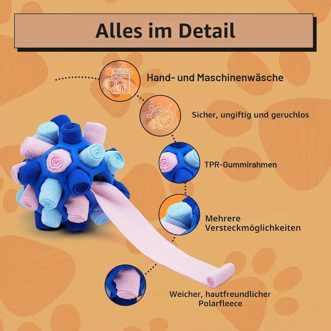 Schnüffelball für Hunde, Schnüffelteppich Schnüffelspielzeug Interaktive Hundespielzeug tragbarer Ha