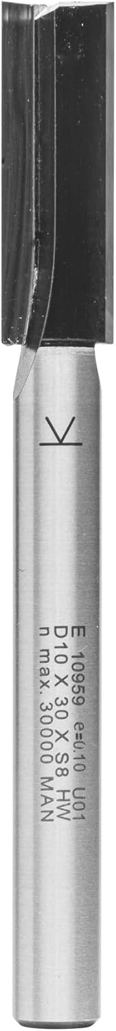 ENT 10959 Nutfräser HW, Schaft (S) 8 mm, Durchmesser (D) 10 mm, NL 30 mm, SL 58 mm, GL 90 mm, mit Ha