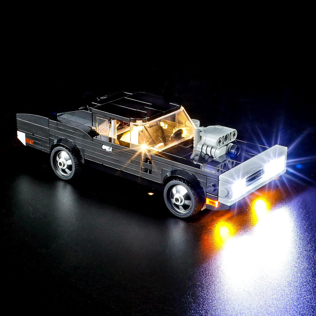 GEAMENT LED Licht-Set Kompatibel mit Lego Fast &amp; Furious 1970 Dodge Charger R/T - Beleuchtungsset fü