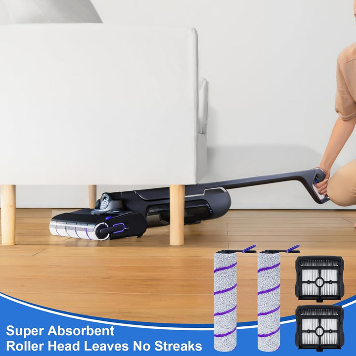 Ersatzbürstenrolle und HEPA-Filter Zubehör für Rowenta X-Clean 10 GZ7540WO, für NARWAL S20 Pro Nass-