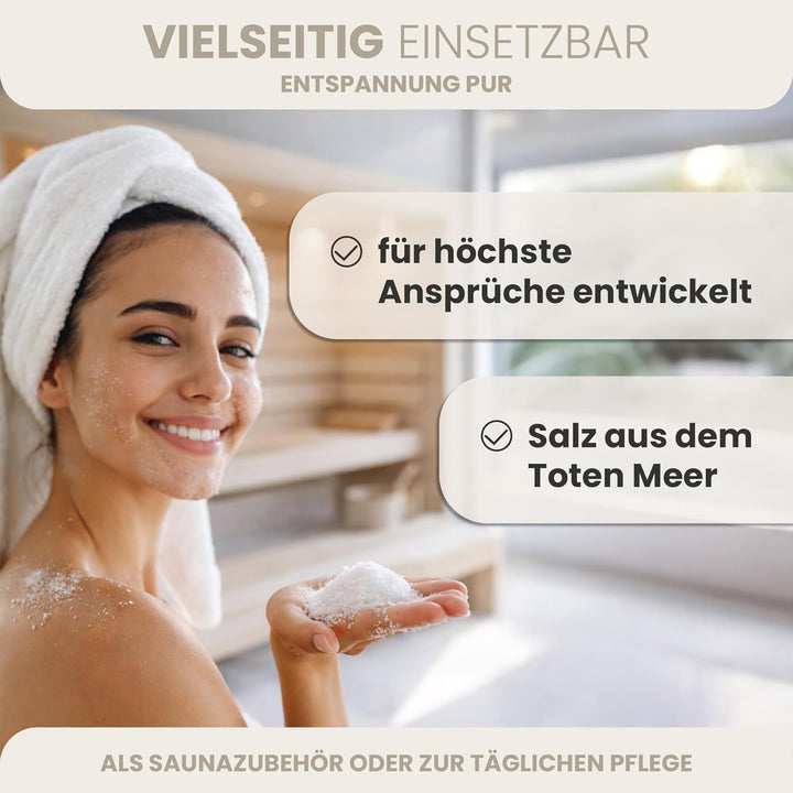 HAF® Premium Totes Meer Peelingsalz für empfindliche &amp; trockene Haut | 2 x 1 kg in Beuteln | Salz Pe