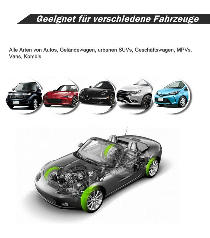 erisin Universal USB TPMS Modul Reifendruckprüfer mit 4 Externe Sensors, USB Reifendrucksensor Reife
