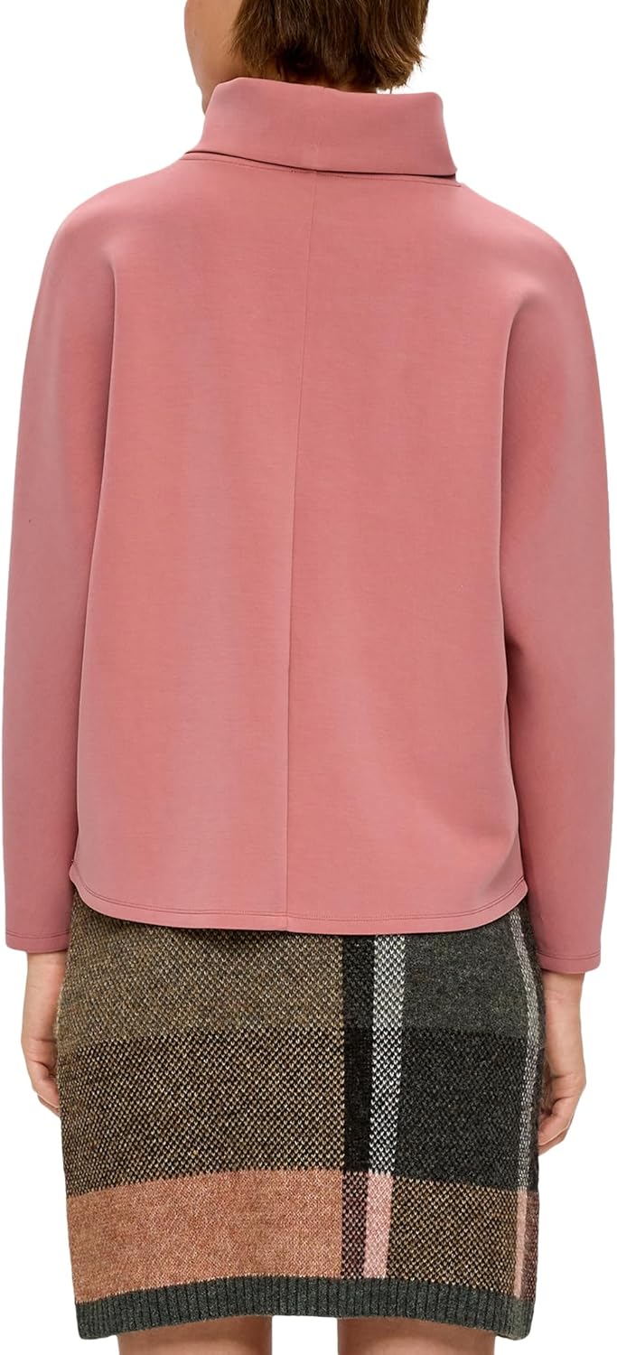 s.Oliver Damen Sweatshirt mit Rollkragen 32 Orange, 32 Orange
