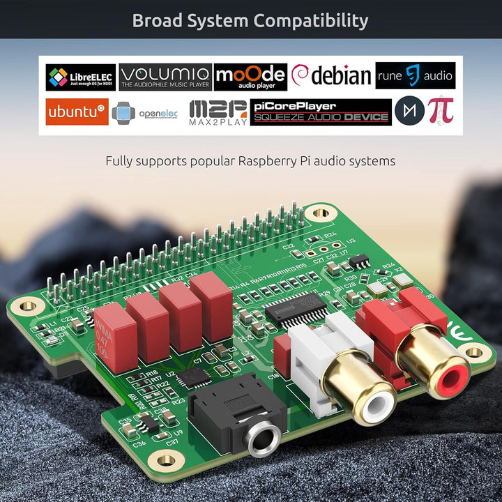 InnoMaker Raspberry Pi HiFi DAC HAT PCM5122 HiFi DAC Audio Card Expansion Board for Raspberry Pi 4 3