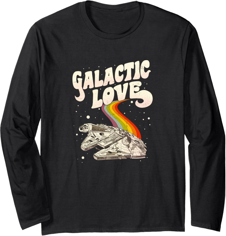 Star Wars Pride Millennium Falcon Galactic Love Langarmshirt