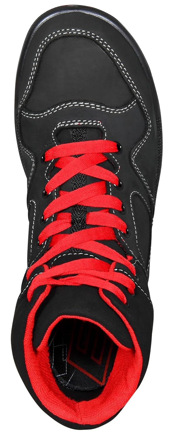 ELTEN Sicherheitsschuhe MAVERICK black-red Mid ESD S3, Damen und Herren, Leder, Stahlkappe, leicht,