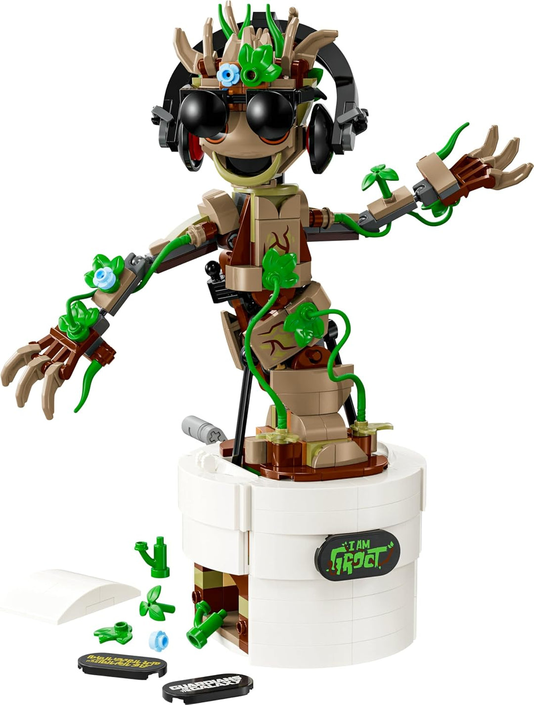 LEGO Marvel Tanzender Groot, animierte Minifigur eines Charakters aus Guardians of The Galaxy, inter