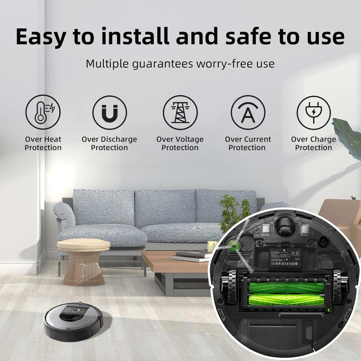 ABL-D2 Saugroboter Akku Kompatibel mit iRobot Roomba i3 i4 i4 Plus i4150 i5 i5+ i6 i6+ i7 i7 Plus i8