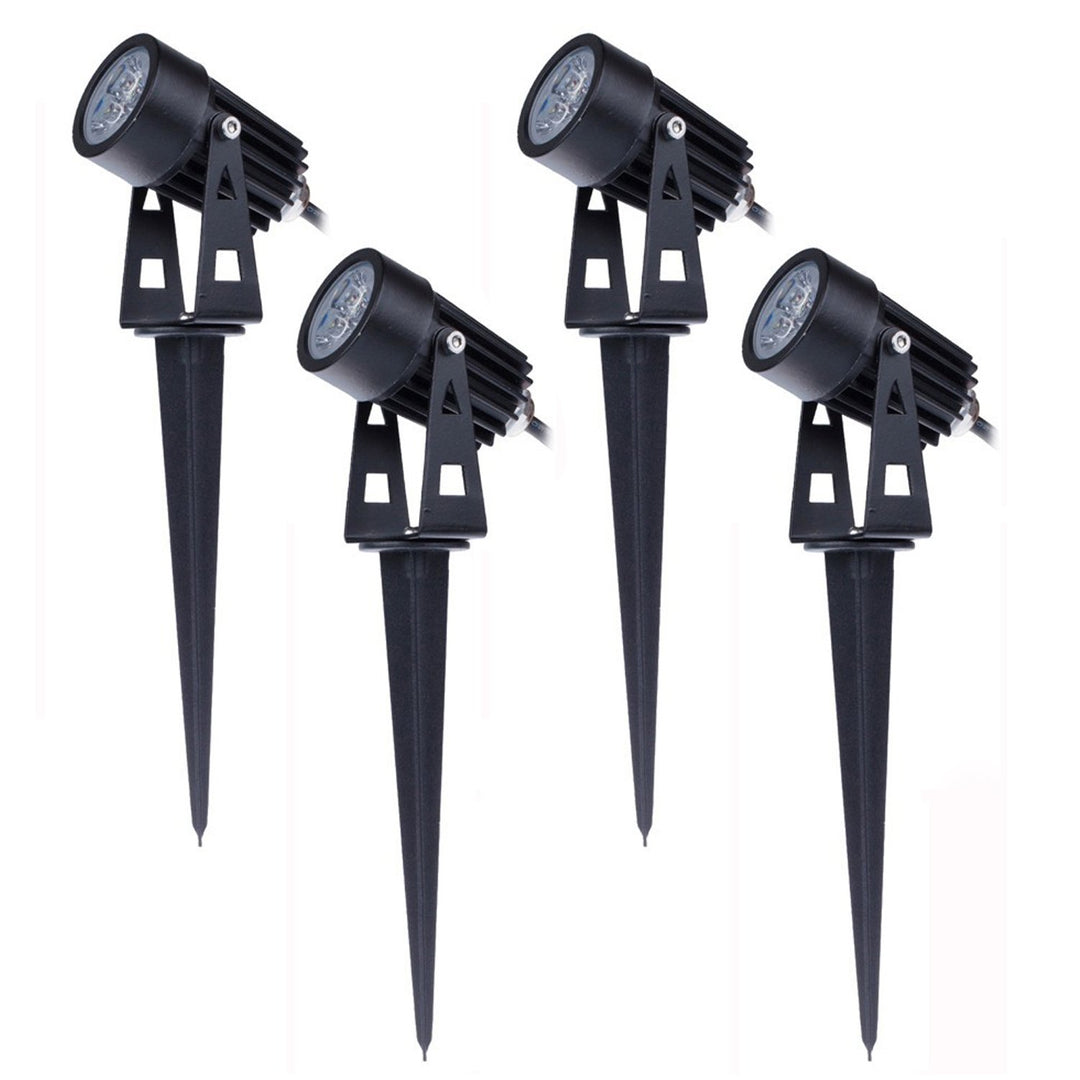 aulyun 4 PCS 3W LED Gartenleuchte mit Erdspiess Gartenstrahler IP65 wasserdicht 85-265V/AC für Garte