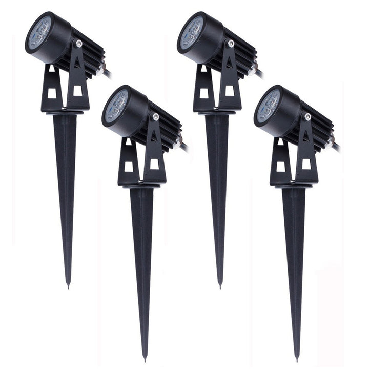 aulyun 4 PCS 3W LED Gartenleuchte mit Erdspiess Gartenstrahler IP65 wasserdicht 85-265V/AC für Garte