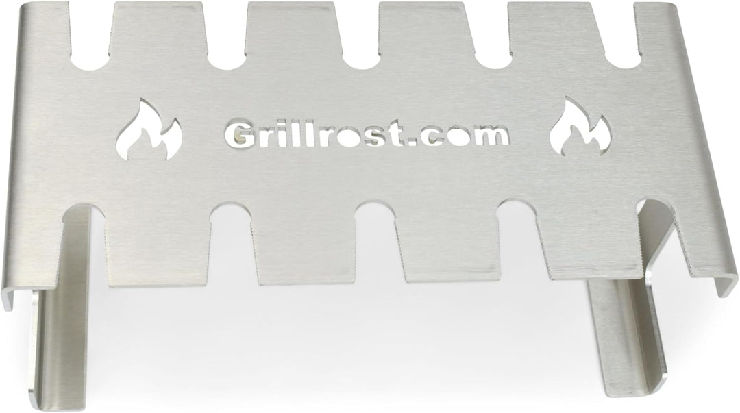 Grillrost.com Das Original Edelstahl Hähnchenkeulenhalter | Drumstickhalter - für 10 rundum knusprig
