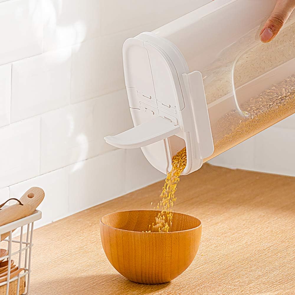 poeland Vorratsdosen mit integrierter Trennwand / 4 Fächer für Spaghetti, Nudeln, Müsli, weiss, Weis