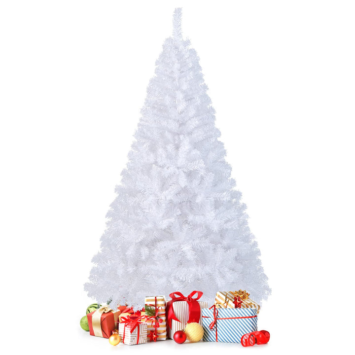 GOPLUS 150/180/210/240cm Weihnachtsbaum Weiss, Festliche Weihnachtdekoration für Zuhause, Weisser Ta