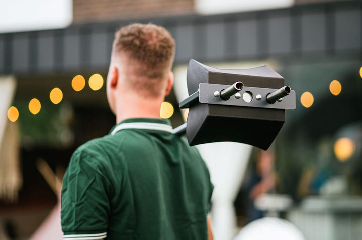 Rasenspecht Aerifizierer mit 2x16mm Spoons und Auffangwanne (Langer Stiel (ab Einer Körpergrösse von