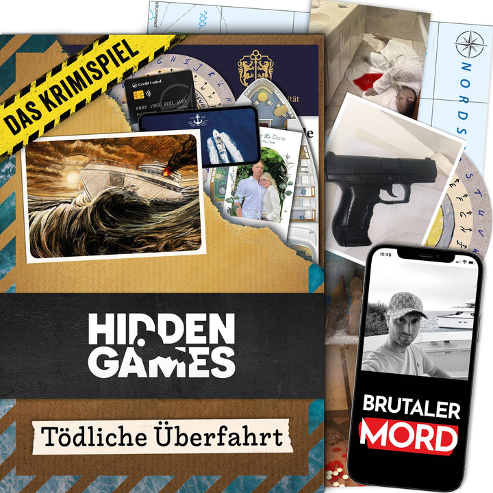 Hidden Games Tatort - Tödliche Überfahrt - Krimispiel für Erwachsene - Mordfall lösen - spannendes D
