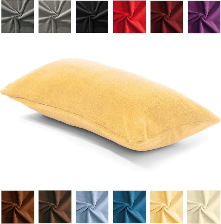 CelinaTex Xanio Dekokissen mit Innenkissen 48 x 74 cm beige Coral-Fleece Sofakissen Mikrofaser Kusch