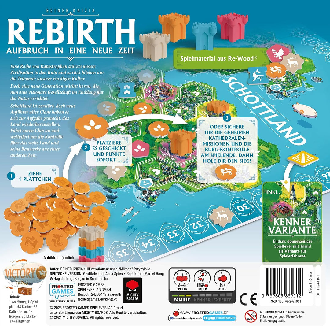 Frosted Games, Rebirth Aufbruch in eine Neue Zeit, DE-Version, Strategisches Kennerspiel für 2-4 Spi