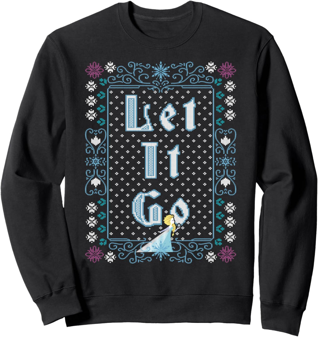 Disney Frozen Elsa Let It Go Ugly Sweater Sweatshirt
