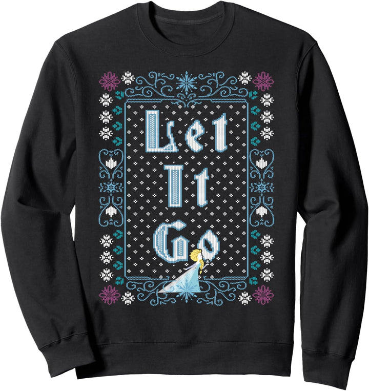Disney Frozen Elsa Let It Go Ugly Sweater Sweatshirt