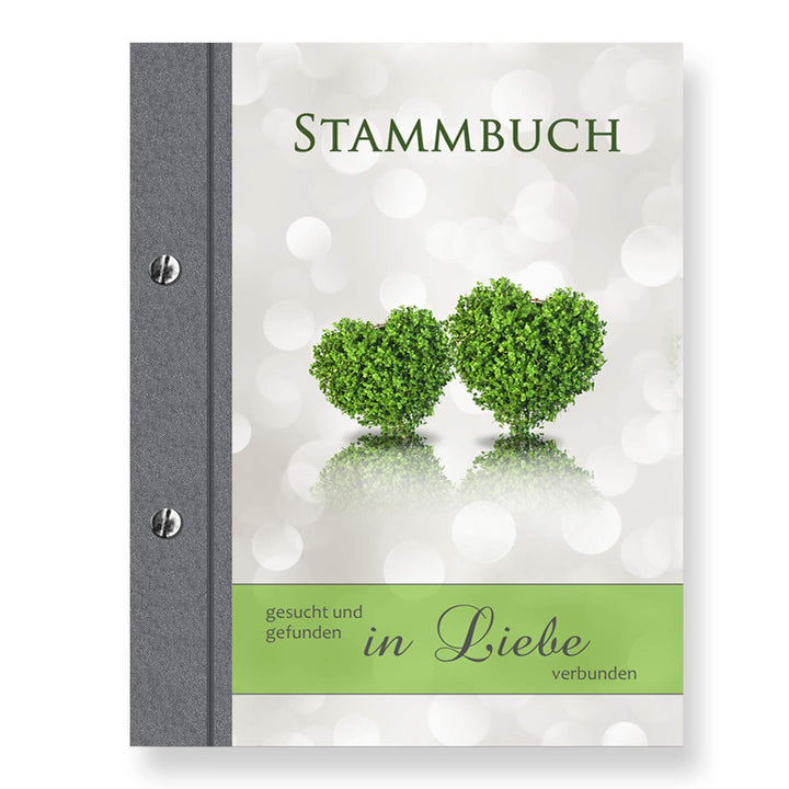 Stammbuchshop stb_Tree a5 Familienstammbuch, Grün, Grau, 23 x 18 x 1,7 cm