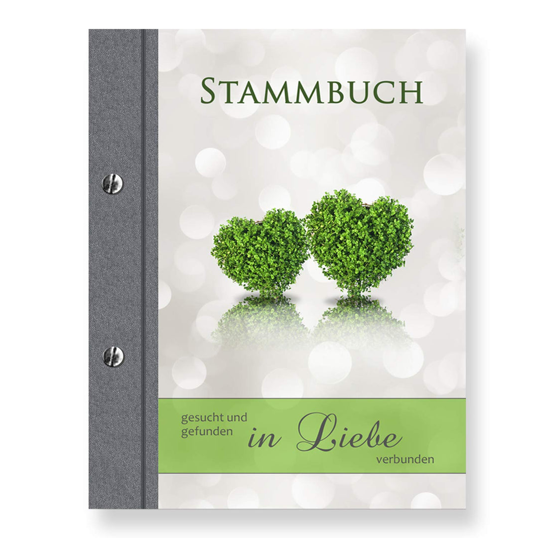 Stammbuchshop stb_Tree a4 Familienstammbuch, Grün, Grau, 31 x 24 x 1,7 cm