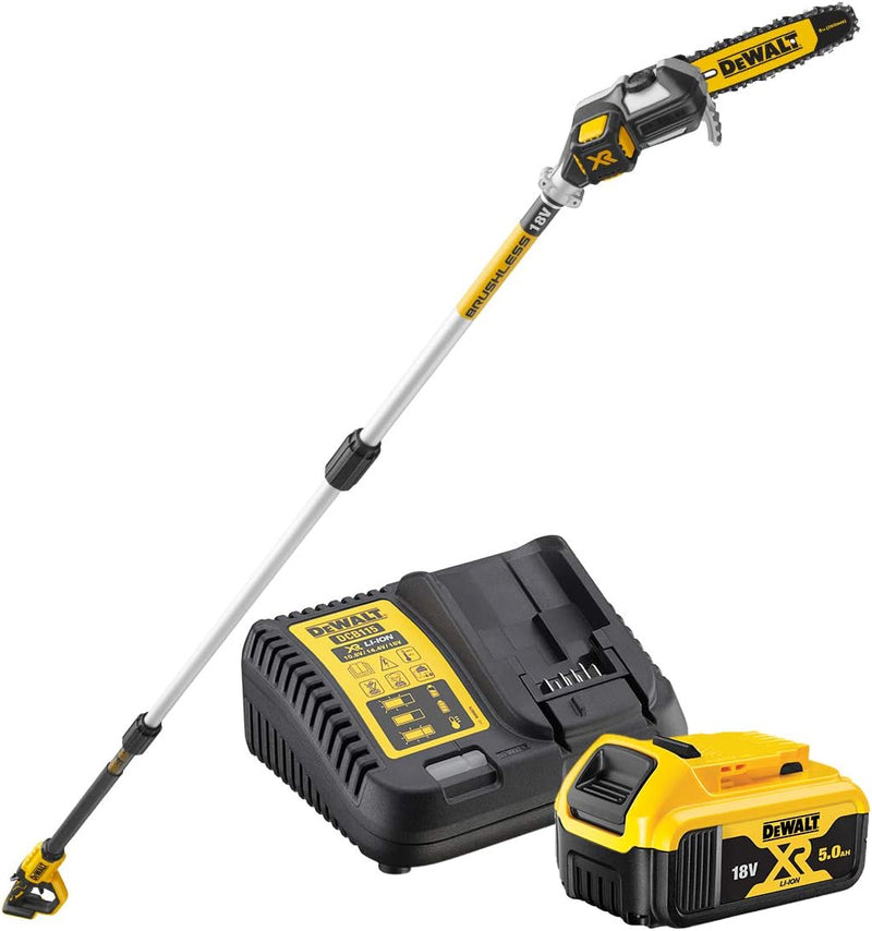 DEWALT Podadora de pÚrtiga sin escobillas, Multicolor, DEWALT DCMPS567P1-QW - Podadora de pértiga XR