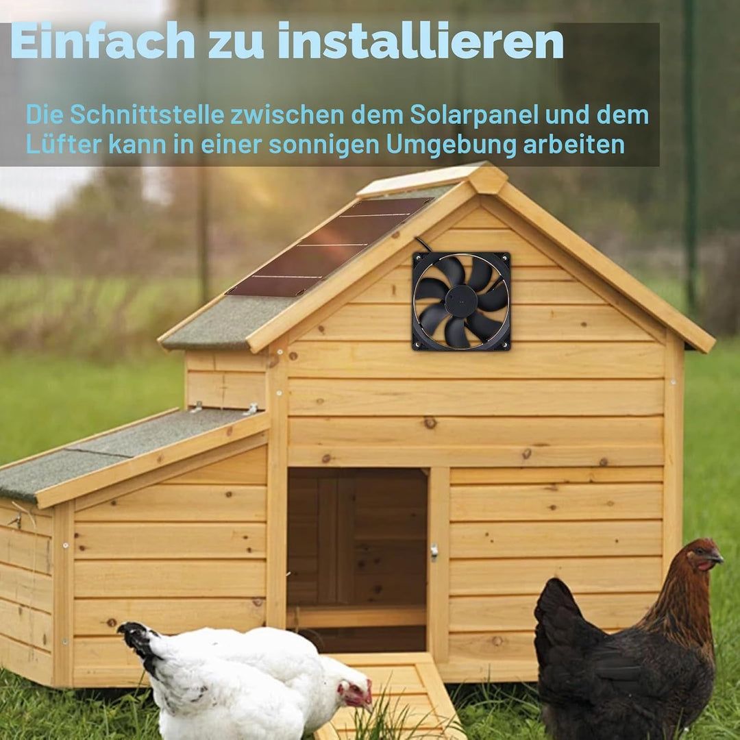 Buyweek Solar Ventilator 6W Solar Lüfter IP65 Wasserdichter mit Solarpanel 12V und Kabel 3M Solar Ve