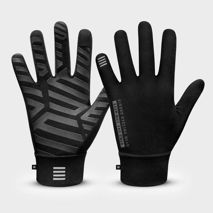 SIROKO Fahrrad-Übergangshandschuhe Nürnberg Schwarz für Damen und Herren XL, XL